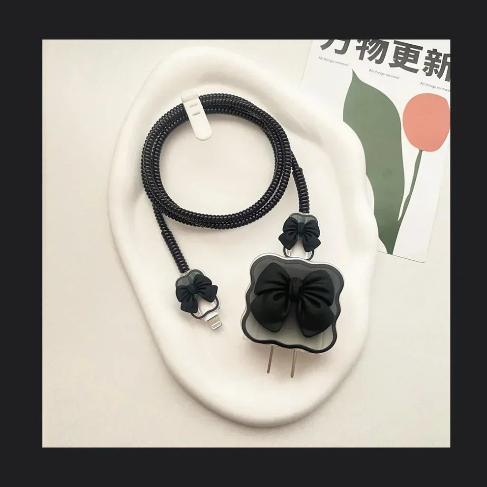 Black Bow Charger Protector